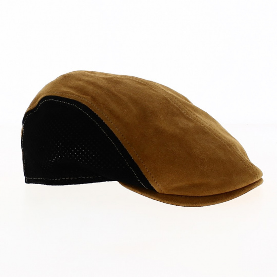 Flat Cap Lino Leather Brown and Black - Flechet