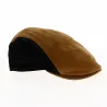 Casquette Plate Lino Cuir Marron et Noir - Flechet