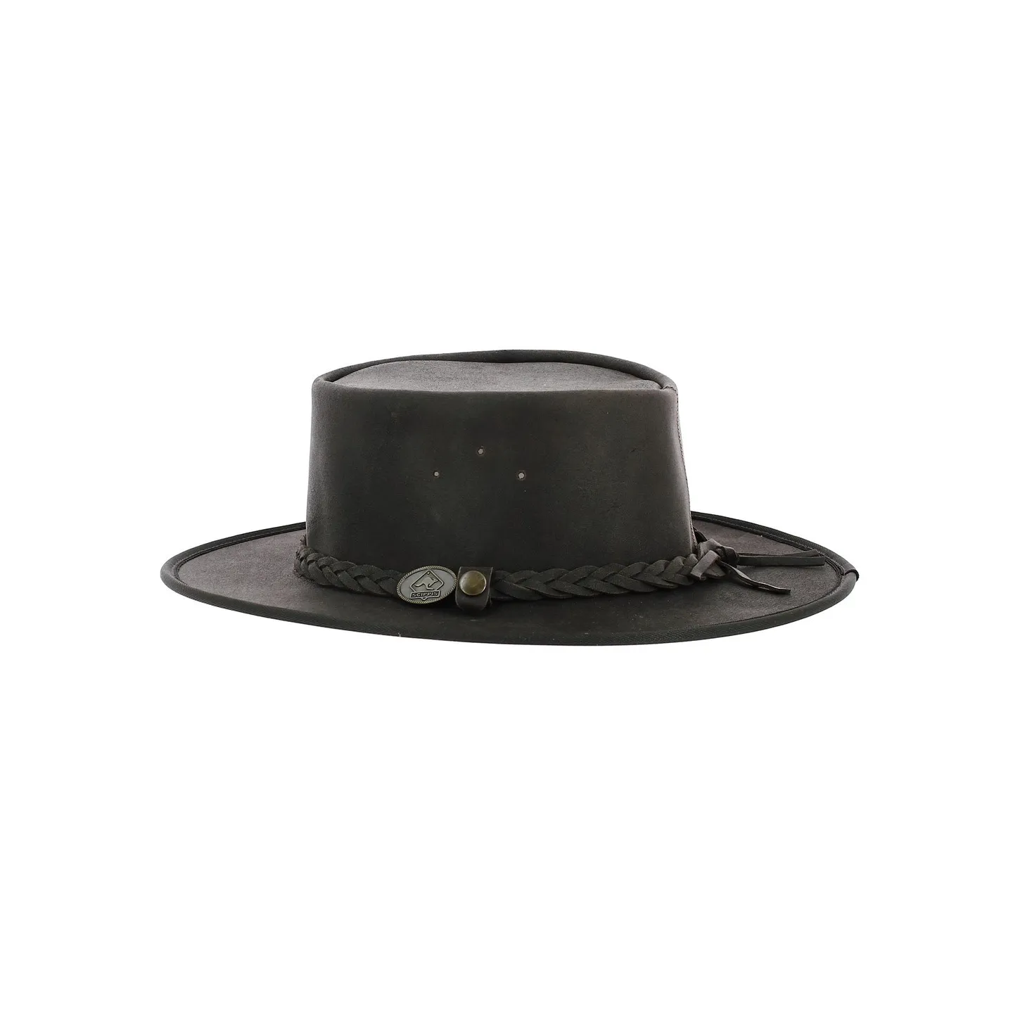 Brown Kangaroo Leather Hat - Saddler Scippis - Traclet