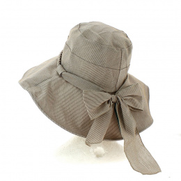 Berty Stripe Capeline Cotton & Viscose Beige - Traclet