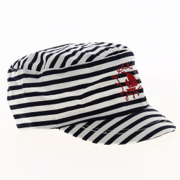 Cuban Cap Child Mory with Navy Stripes - Traclet