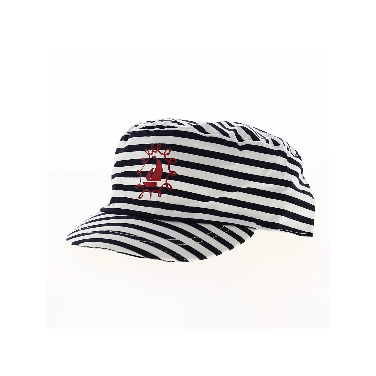 Casquette Cubaine Enfant Mory à Rayures Marine - Traclet