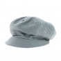 Cap Gavroche Elorine Blue Frosted Reversible Cotton - Traclet