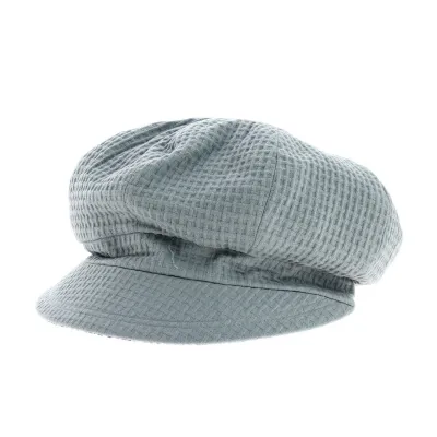 Casquette Gavroche Elorine Bleu Givré Réversible Coton - Traclet