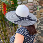 Margan Polyester Black Wide Brim Hat UPF 50+ - Traclet Headwear