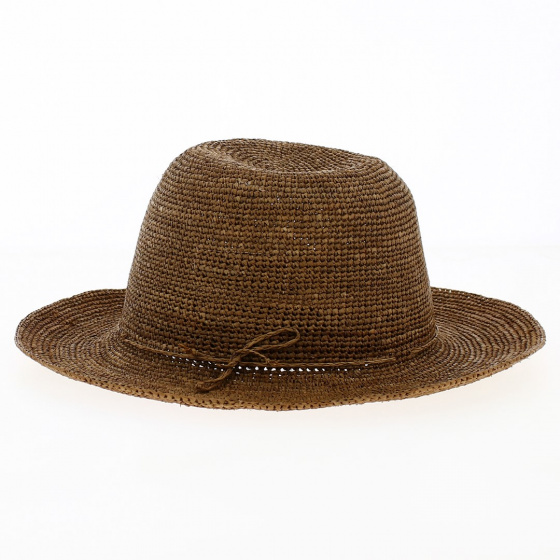 Keren Straw Raphia Light Brown Hat - Traclet