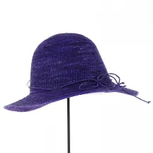Capeline Elyne Paille Raphia Violet - Traclet