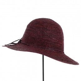 Capeline Elyne Straw Raphia Bordeaux - Traclet