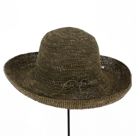 Capeline Dayana Paille Raphia Taupe - Traclet