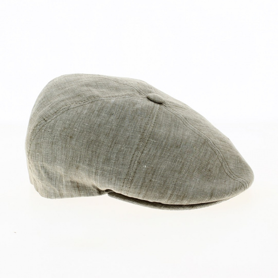 Flat Cap Oxford Linen Beige - Traclet