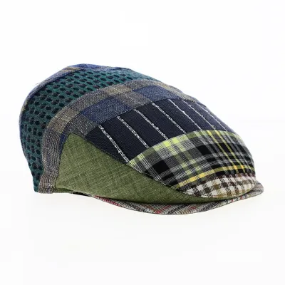 Casquette Plate Berto à Rayures Multicolore - Alfonso d'Este