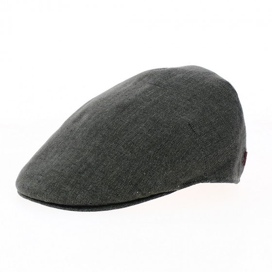 Flat Cap Palo Linen Khaki Chevrons - Alfonso d'Este Flat Cap Palo Linen Khaki Chevrons - Alfonso d'Este