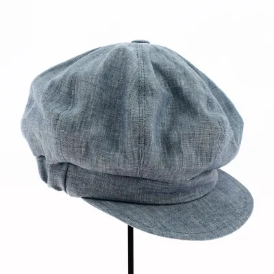 Cap Gavroche Sky Light Blue Linen - Traclet
