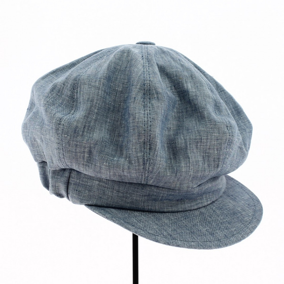 Gavroche Sky light blue linen cap - Traclet