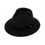Fedora Ambierle Wool Felt Hat Black- Traclet