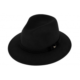 Chapeau Fedora Ambierle Feutre Laine Noir- Traclet