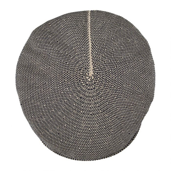 Summer Basque Beret Gabe Navy & Beige - Laulhère