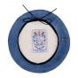 Summer Basque Beret Senecio Indigo Blue Linen - Laulhère