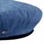 Summer Basque Beret Senecio Indigo Blue Linen - Laulhère