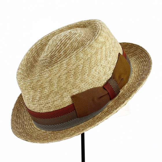 Porkpie Cody Natural Straw Hat - Traclet