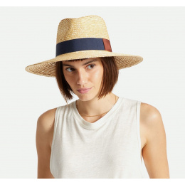 Traveller Wide Brim Hat Joanna Natural Straw - Brixton