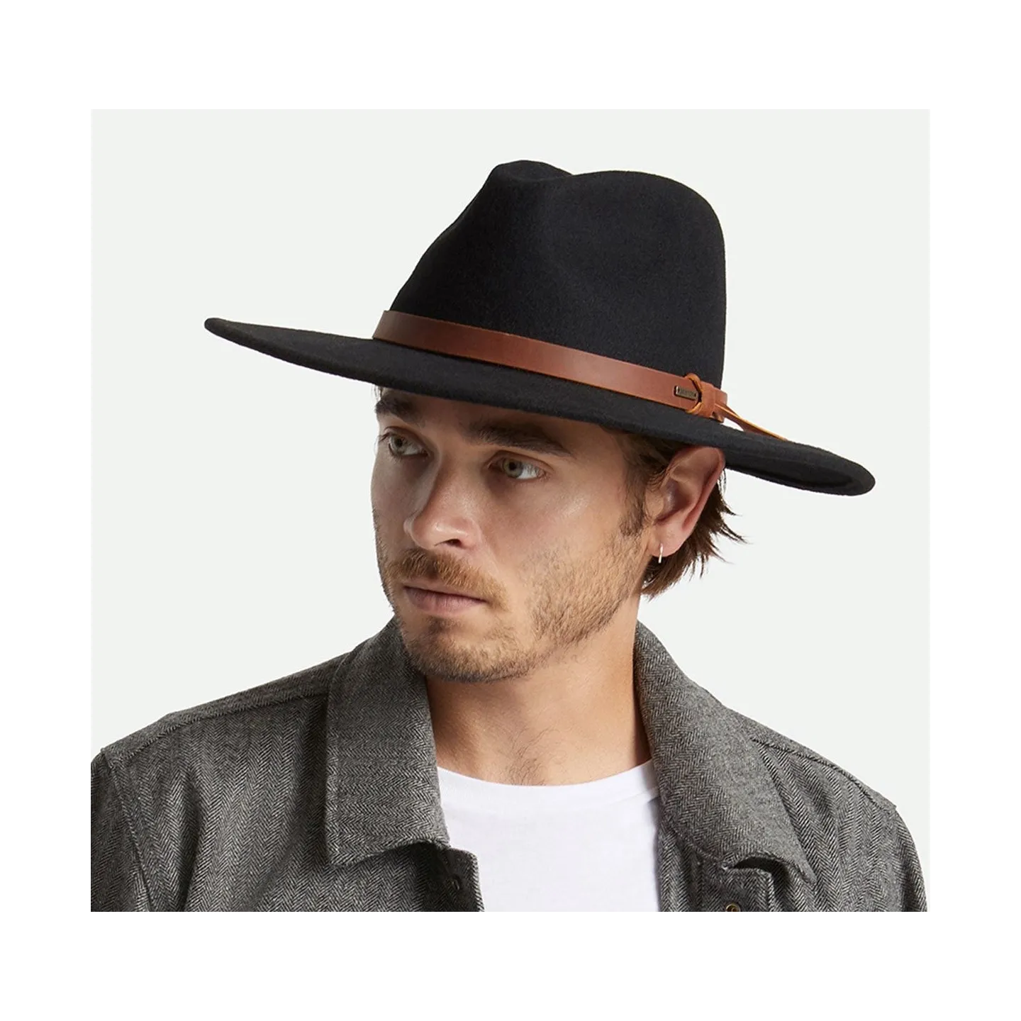 Chapeau Fedora Field Proper Feutre Laine Noir - Brixton