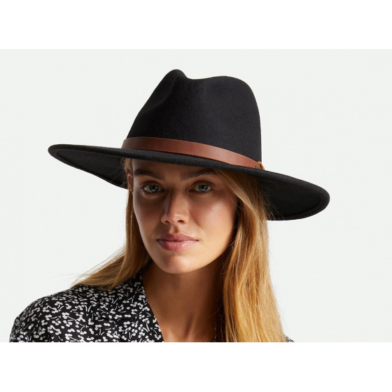 Chapeau Fedora Field Proper Feutre Laine Noir - Brixton