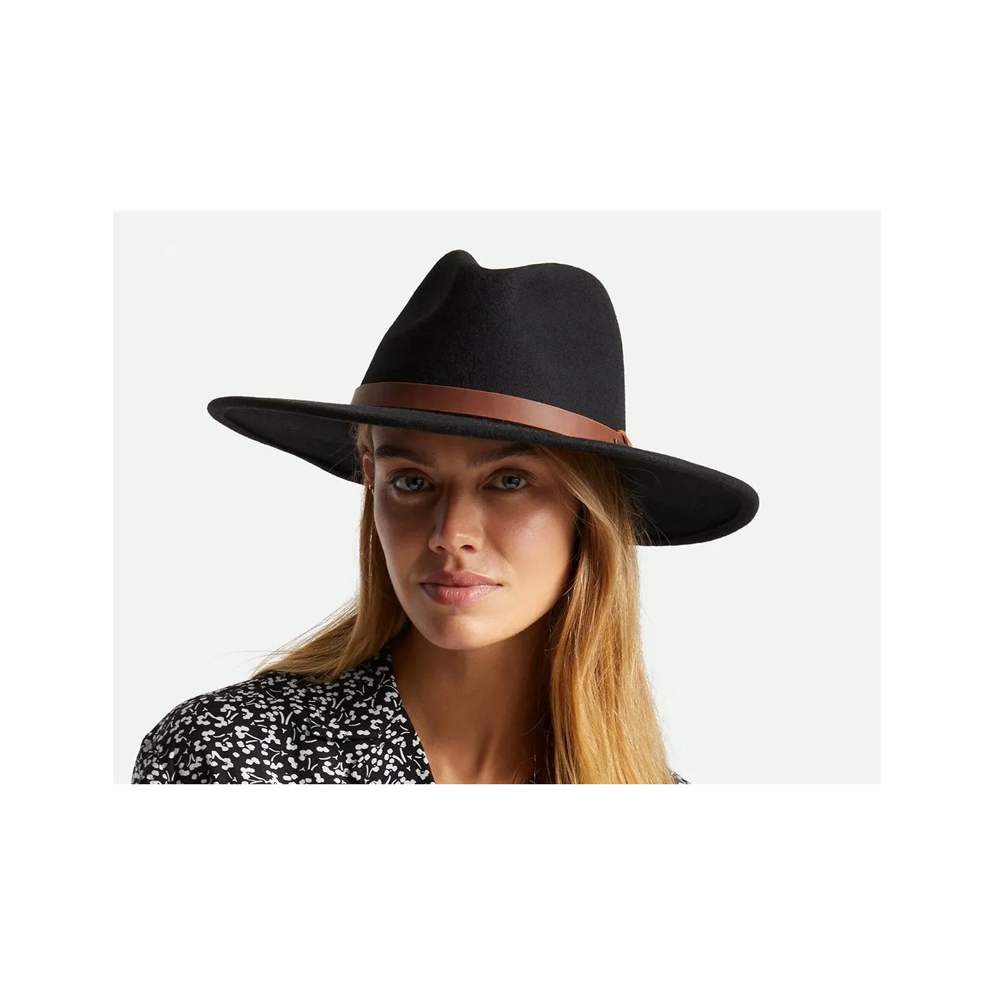 Chapeau Fedora Field Proper Feutre Laine Noir - Brixton