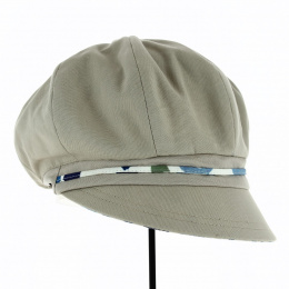 Cap Gavroche Sifnos Reversible Beige Cotton - Traclet