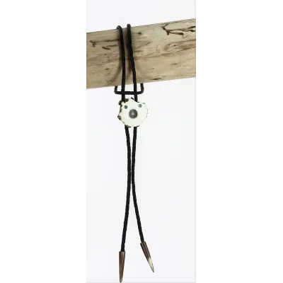 Bolo Tie - Cravate Cerf & Malachite 6 - Traclet - Traclet Reference : 15674| Chapellerie Traclet