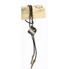 Bolo Tie - Cravate Ivoire Nacre &  Mammouth Fossile 13 - Traclet Reference : 15681| Chapellerie Traclet