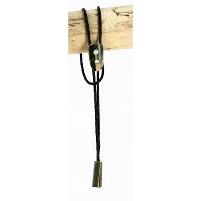 Bolo Tie - Mammoth Ivory & Fossil Mother of Pearl 14 - Traclet - Traclet Reference: 15682| Traclet Hatshop