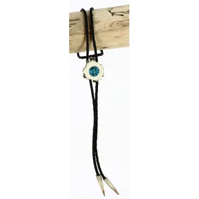 Bolo Tie - Deer & Turquoise 18 - TracletReference: 15686| Traclet Hat Shop