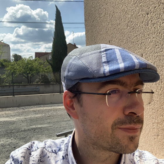 Casquette Plate Daffy Patchwork Bleu - Traclet