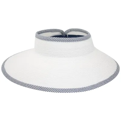Casquette Visière UPF50+ Sassari Paille Papier Blanc - Traclet