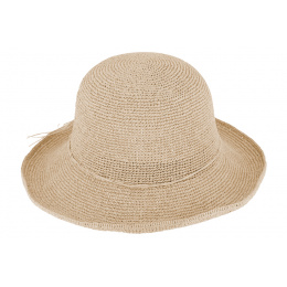 Horia Straw Capeline Beige Paper- Traclet