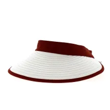 Casquette Visière Bauloise Pornichet Blanc & Rouge Terracotta - Soway