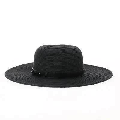 Niza Straw Capeline Black Paper UPF 50+ - Traclet