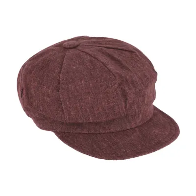 Casquette Gavroche Montsoreau Lin Prune - Traclet Reference : 105734| Chapellerie Traclet