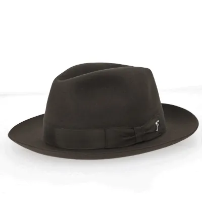 Chocolate Bogarte Fedora Hat - Flechet Reference: 15749| Traclet Hat Shop
