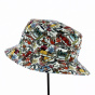 Evan Multicolored Hawaiian Pattern Cotton Bucket Hat - Flechet