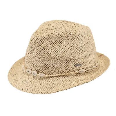 Amurat Beige Paper Straw Trilby Hat - Barts