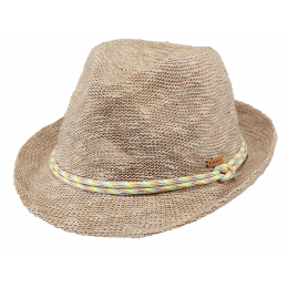 Trilby Hat Child Jinotega Beige Sequins Cotton - Barts