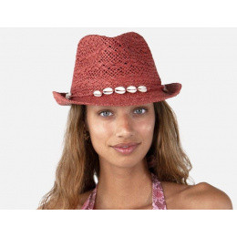 Trilby Amurat Red Straw Paper Hat - Barts