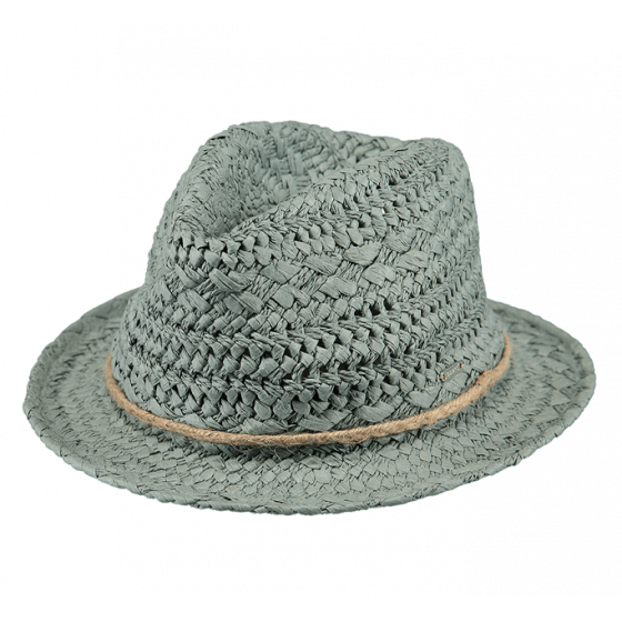 Barts Green Paper Straw Bobizi Trilby Hat