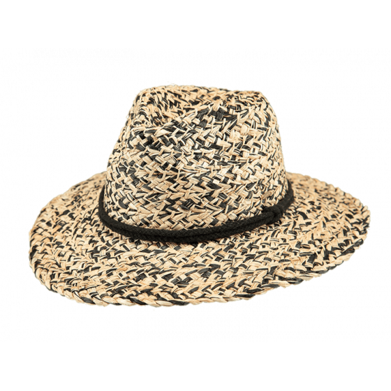Chapeau Traveller Fatua Paille Naturelle & Noir - Barts