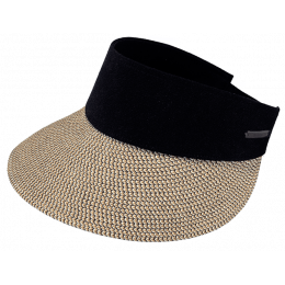 Vesder Linen Visor Black & Beige- Barts