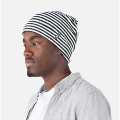 Bonnet Doyman à rayures Blanc & Marine - Barts