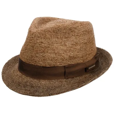 Chapeau Trilby Pinto Paille Naturelle Marron - Stetson