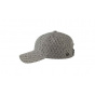 Baseball Cap Ethan Linen Checkered Blue - Traclet